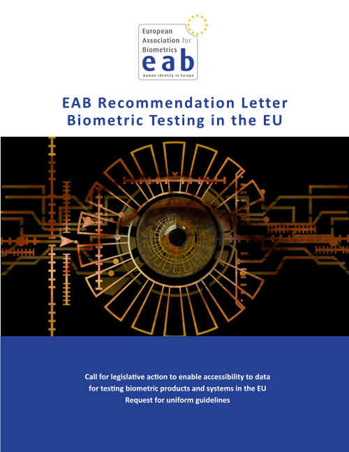 A letter from the European Association for Biometrics to the relevant authorities of the European Union